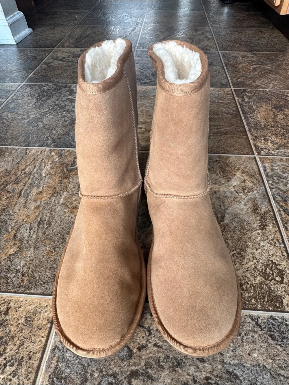 NEW!!! UGG Essential Short Boots- Chestnut tan, Women’s Size 10